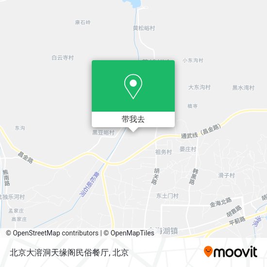 北京大溶洞天缘阁民俗餐厅地图