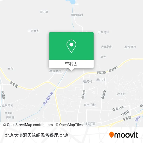 北京大溶洞天缘阁民俗餐厅地图