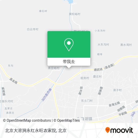 北京大溶洞永红永旺农家院地图