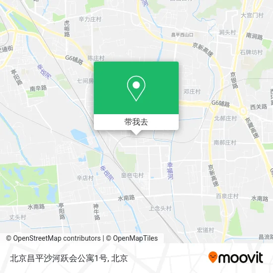 北京昌平沙河跃会公寓1号地图