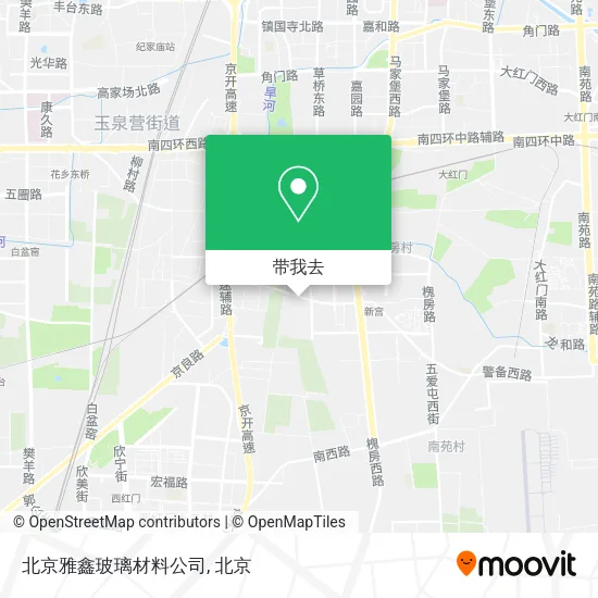 北京雅鑫玻璃材料公司地图