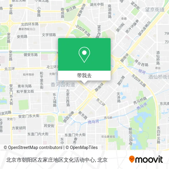 北京市朝阳区左家庄地区文化活动中心地图