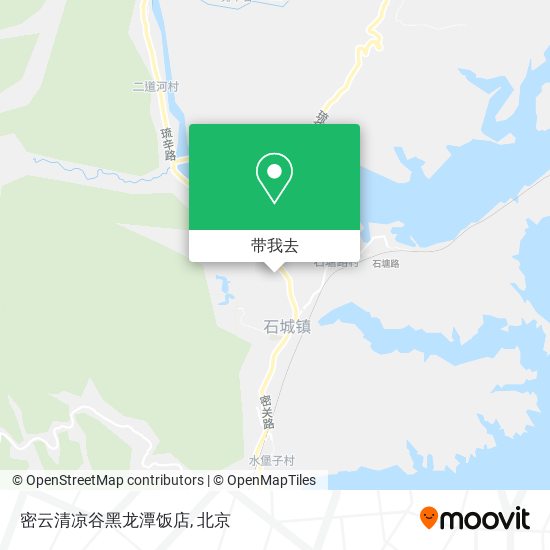 密云清凉谷黑龙潭饭店地图