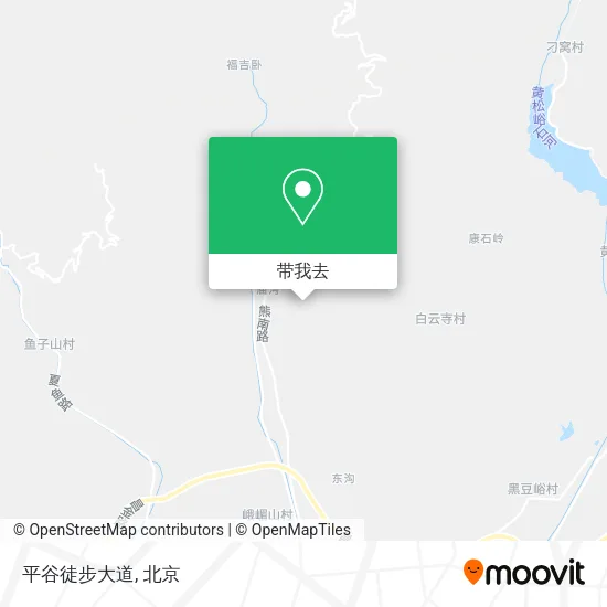 平谷徒步大道地图