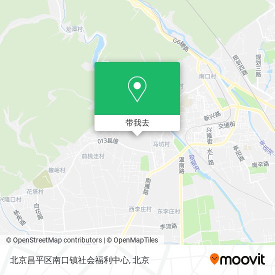 北京昌平区南口镇社会福利中心地图