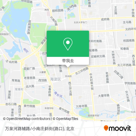 万泉河路辅路/小南庄斜街(路口)地图