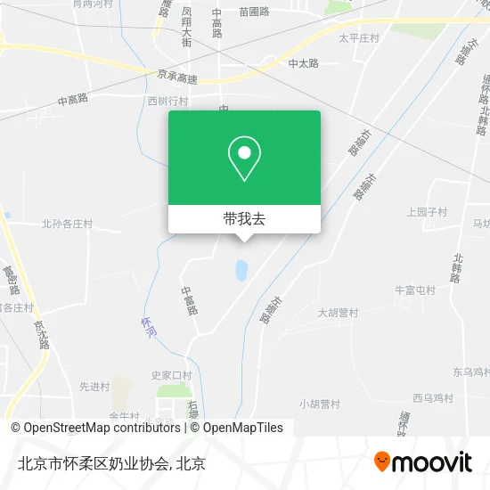 北京市怀柔区奶业协会地图