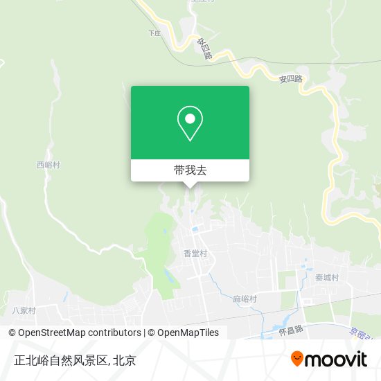 正北峪自然风景区地图