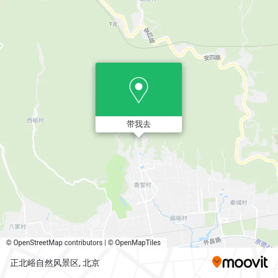 正北峪自然风景区地图