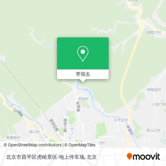 北京市昌平区虎峪景区-地上停车场地图