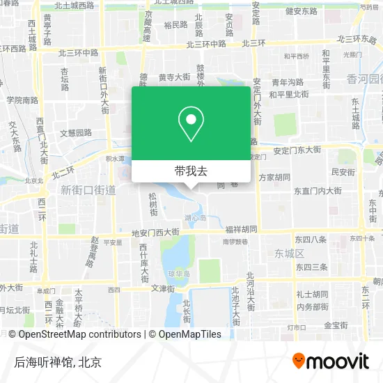 后海听禅馆地图
