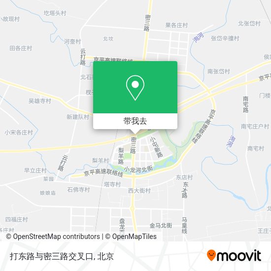 打东路与密三路交叉口地图