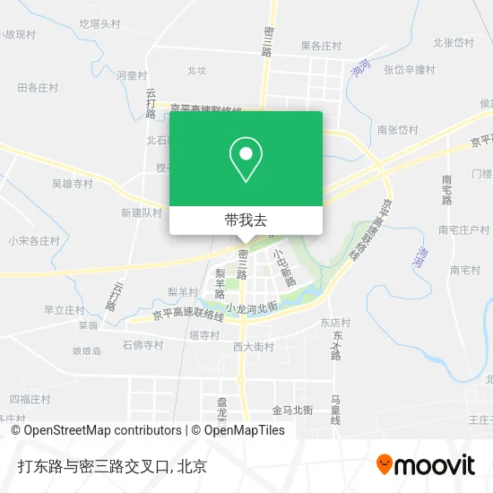 打东路与密三路交叉口地图