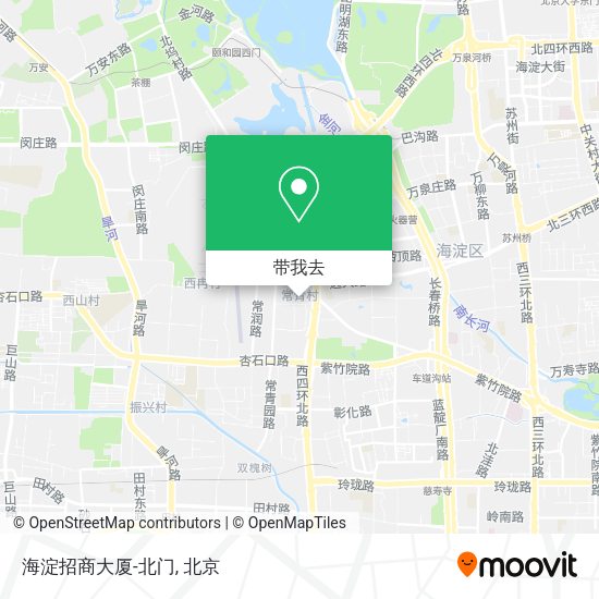 海淀招商大厦-北门地图