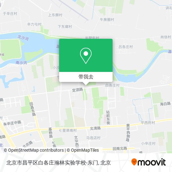 北京市昌平区白各庄瀚林实验学校-东门地图