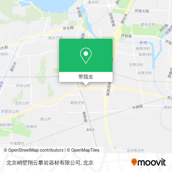 北京峭壁翔云攀岩器材有限公司地图