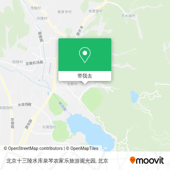 北京十三陵水库泉琴农家乐旅游观光园地图