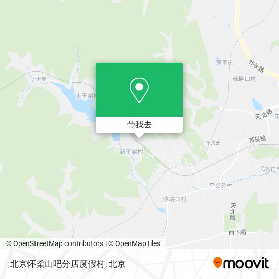 北京怀柔山吧分店度假村地图