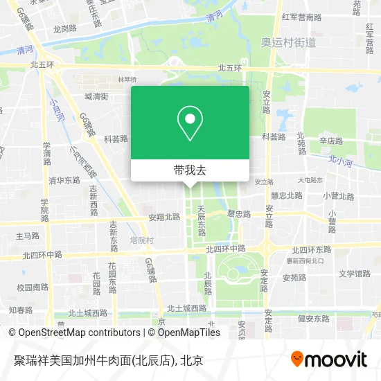 聚瑞祥美国加州牛肉面(北辰店)地图