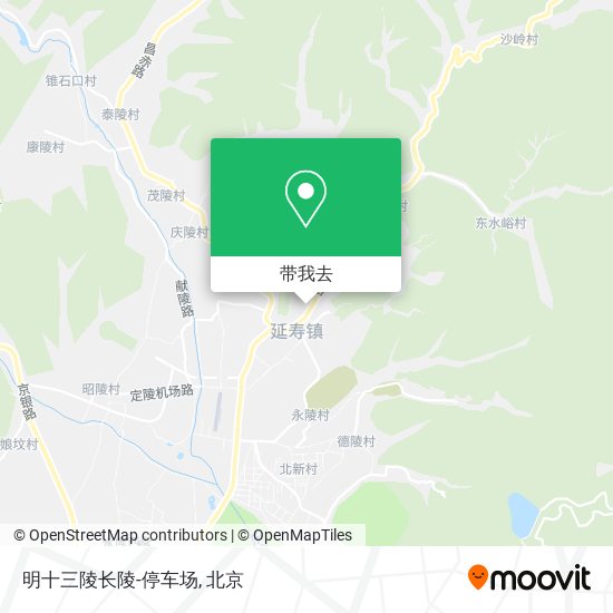 明十三陵长陵-停车场地图