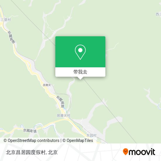 北京昌居园度假村地图