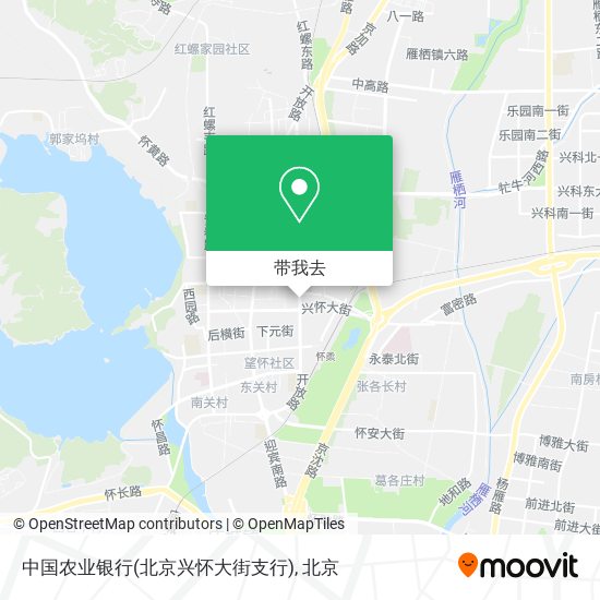 中国农业银行(北京兴怀大街支行)地图