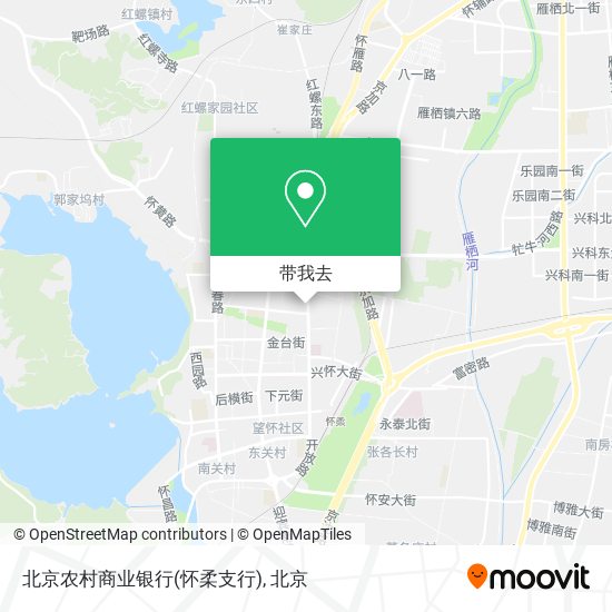 北京农村商业银行(怀柔支行)地图