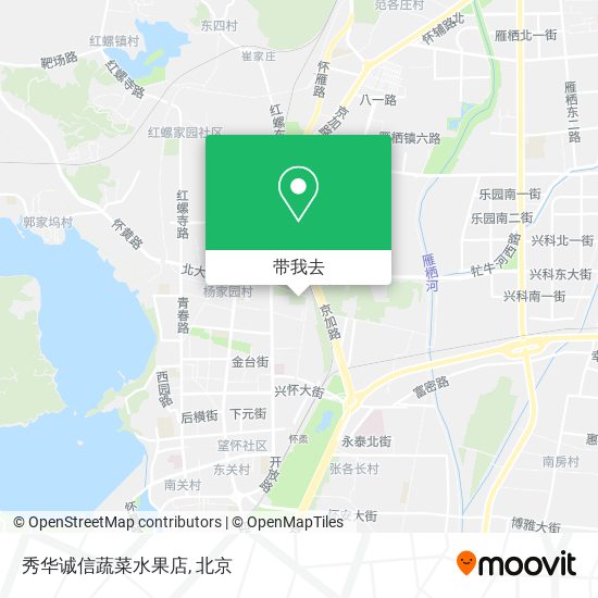 秀华诚信蔬菜水果店地图