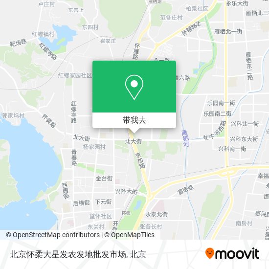北京怀柔大星发农发地批发市场地图