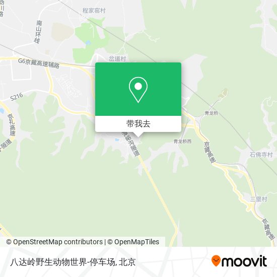 八达岭野生动物世界-停车场地图