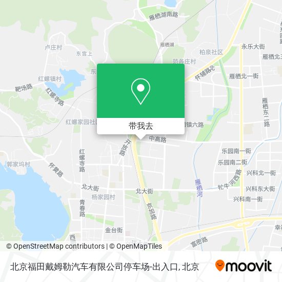 北京福田戴姆勒汽车有限公司停车场-出入口地图