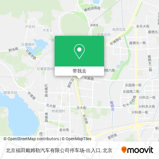 北京福田戴姆勒汽车有限公司停车场-出入口地图