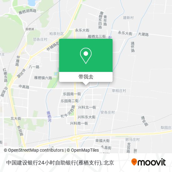 中国建设银行24小时自助银行(雁栖支行)地图