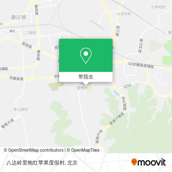 八达岭里炮红苹果度假村地图
