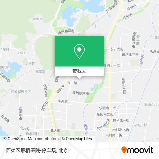 怀柔区雁栖医院-停车场地图