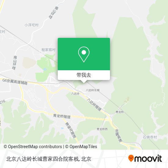北京八达岭长城曹家四合院客栈地图