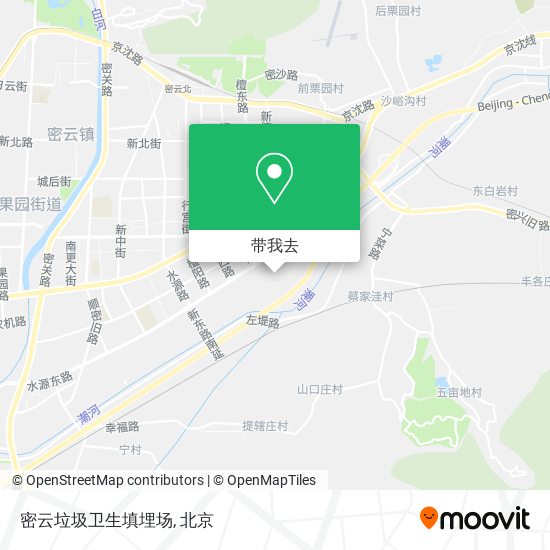 密云垃圾卫生填埋场地图