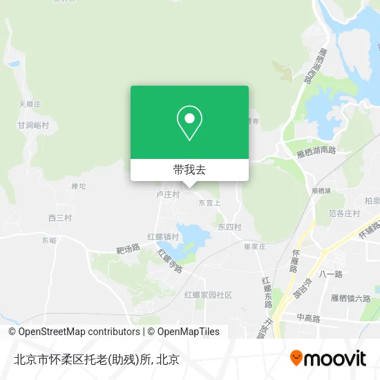 北京市怀柔区托老(助残)所地图
