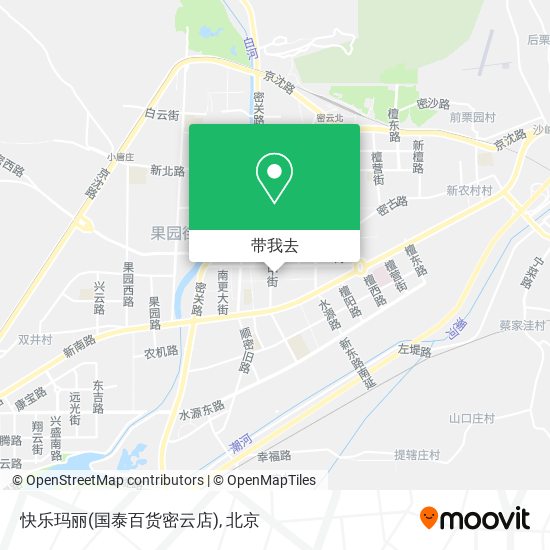 快乐玛丽(国泰百货密云店)地图