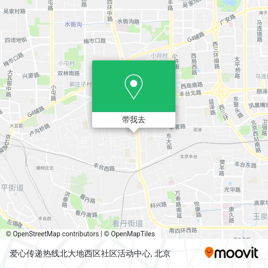 爱心传递热线北大地西区社区活动中心地图