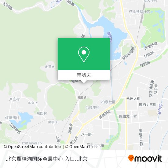 北京雁栖湖国际会展中心-入口地图