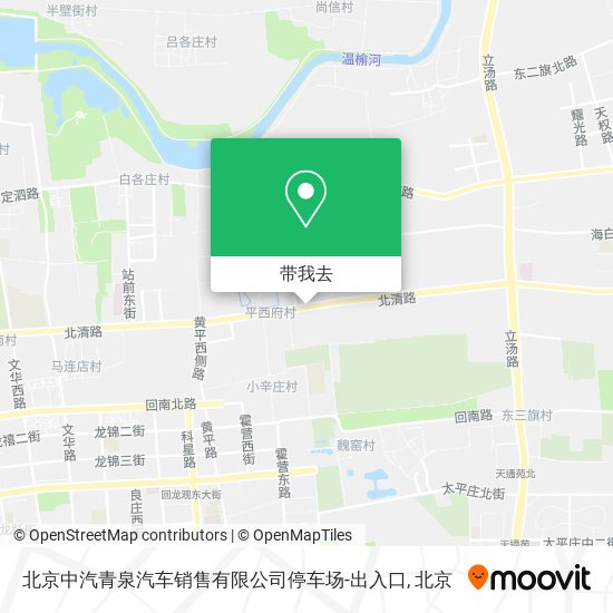 北京中汽青泉汽车销售有限公司停车场-出入口地图