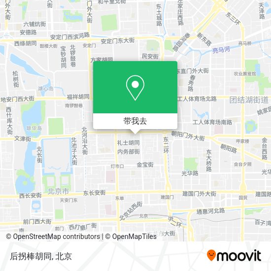 后拐棒胡同地图