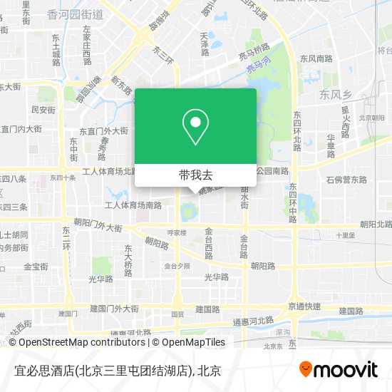 宜必思酒店(北京三里屯团结湖店)地图