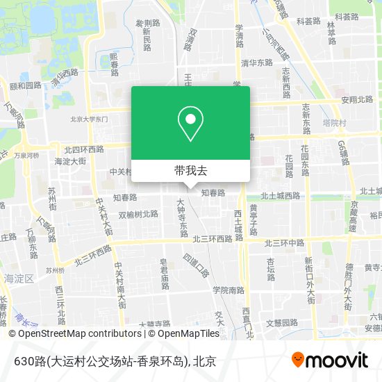 630路(大运村公交场站-香泉环岛)地图