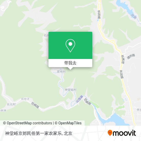 神堂峪京郊民俗第一家农家乐地图