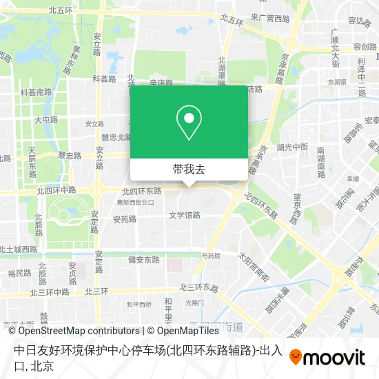 中日友好环境保护中心停车场(北四环东路辅路)-出入口地图