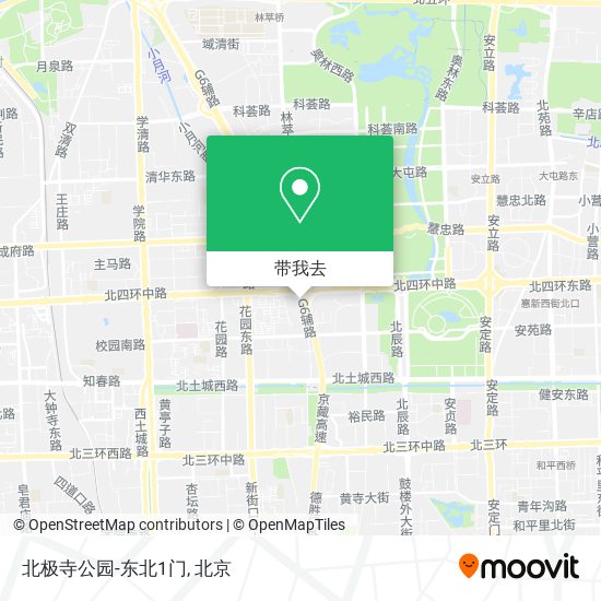 北极寺公园-东北1门地图
