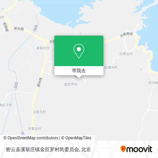 密云县溪翁庄镇金叵罗村民委员会地图