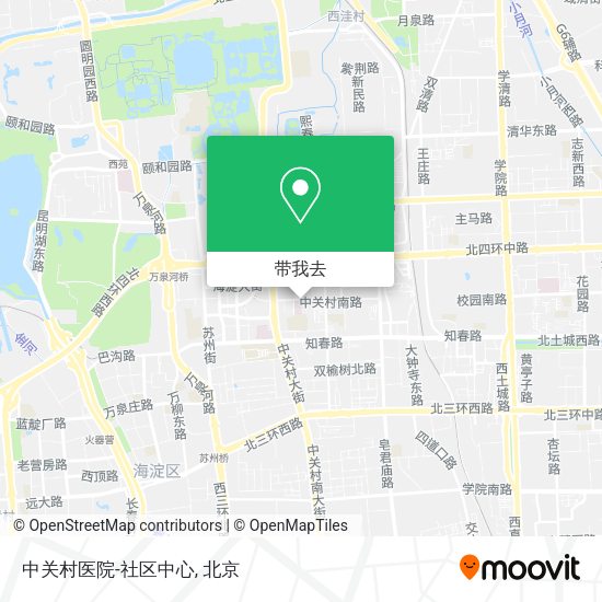 中关村医院-社区中心地图